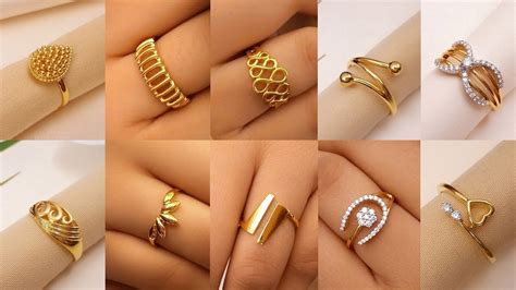 gold ring designs - stylish simple gold ring design.